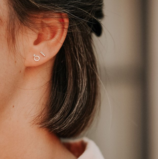 Boucle d'oreille - Mia - plaqué or - 10941 - pépite