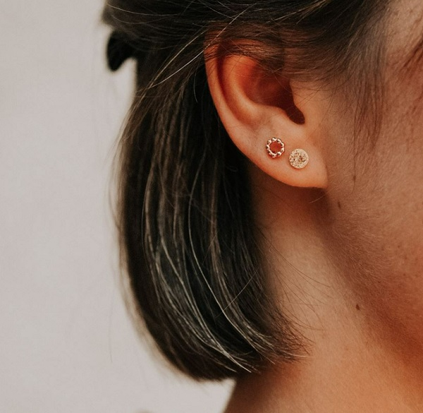 Boucle d'oreille - Romy - argent - 10938 - pépite