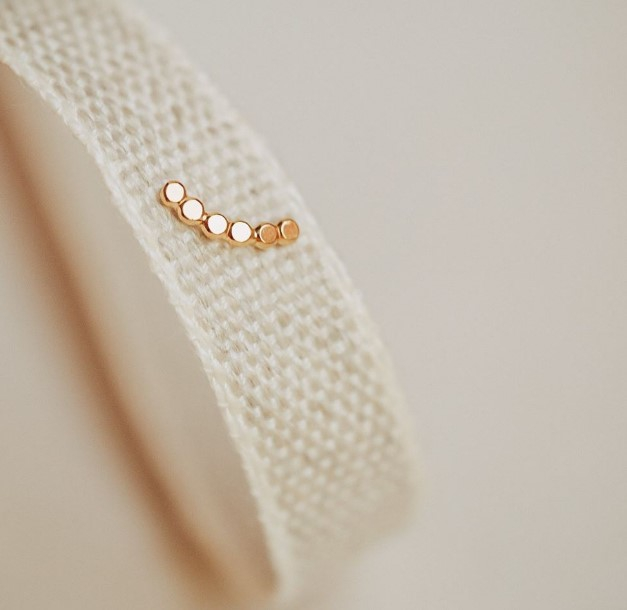 Boucle d'oreille - Lila - plaqué or - 10933 - pépite