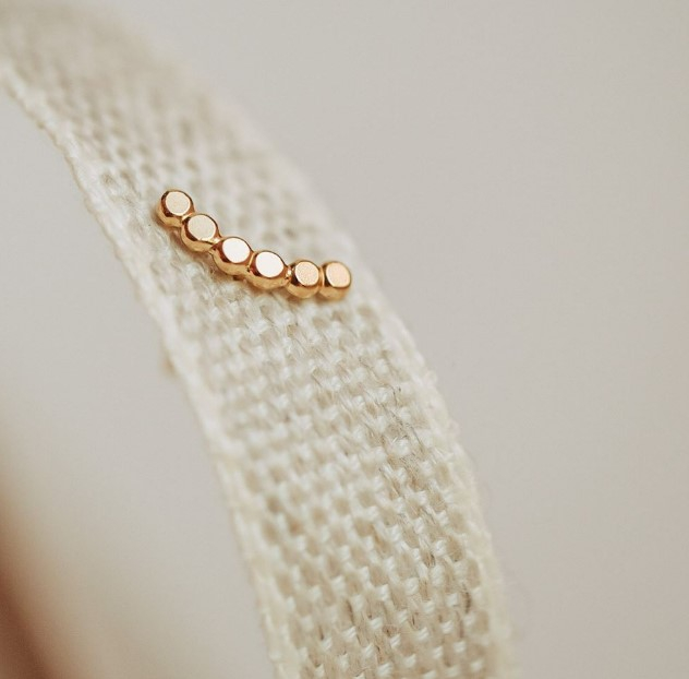 Boucle d'oreille - Lila - plaqué or - 10933 - pépite