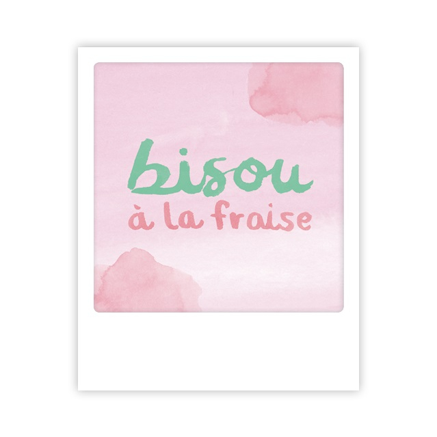 Mini carte postale Bisou à la fraise MP0284FR