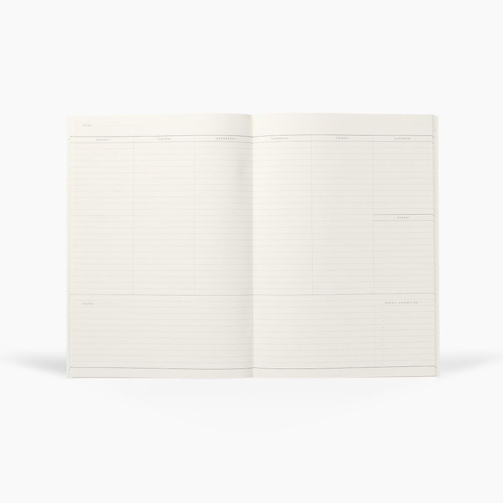 Notebook Uma - Flat lay - Large - Light gray