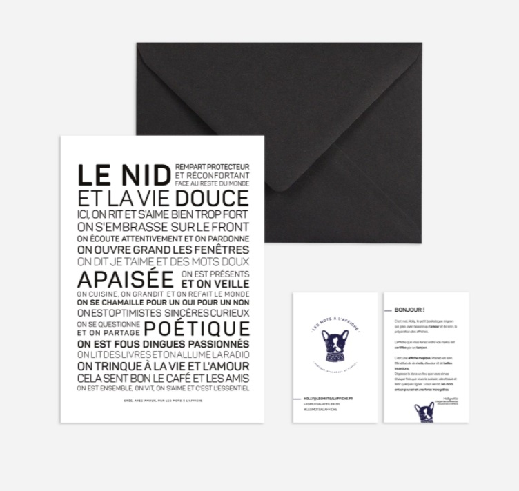 Carte postale avec enveloppe - Le nid