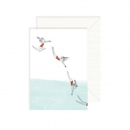 Carte avec enveloppe - Plongeuse