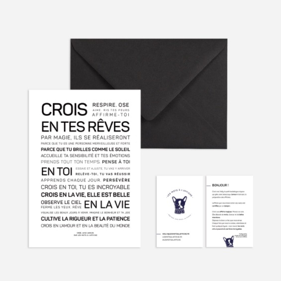 Mini carte postale - Crois en tes rêves