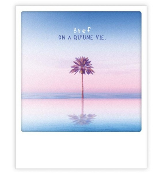 Carte postale Bref On A Qu'une Vie ZG1073FR