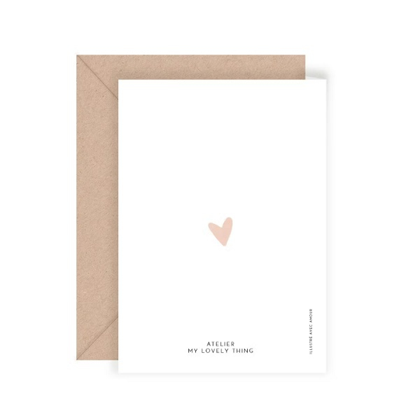 Carte double avec enveloppe - Viens on sème