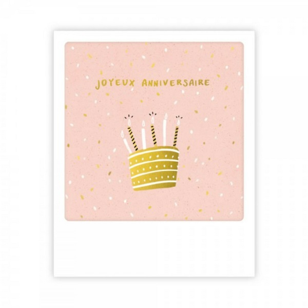 Mini carte postale Joyeux Anniversaire MP0632FR