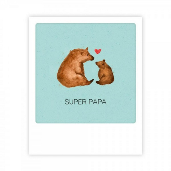 Mini carte postale Super Papa MP0604FR