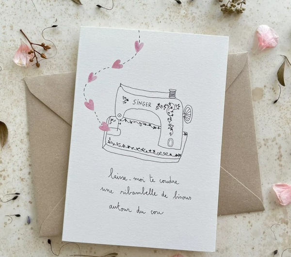Carte Postale Double - Coudre