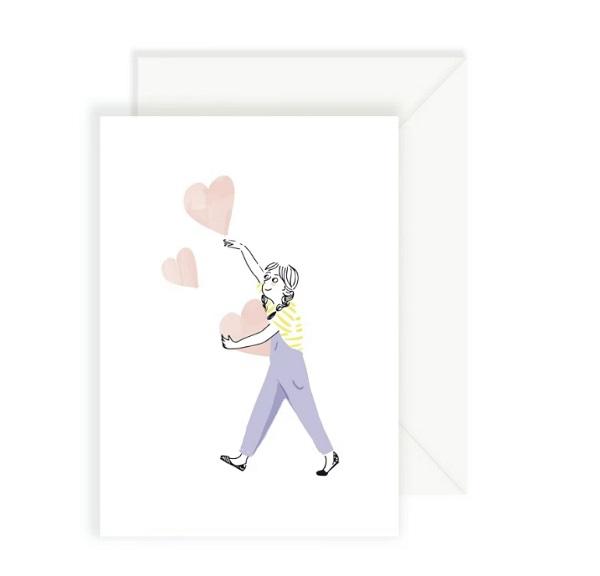 Carte avec enveloppe - Attraper du love