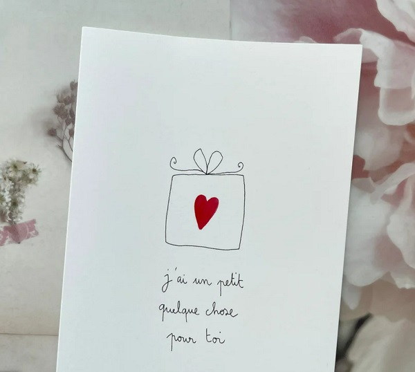 Carte Postale Double - Un petit quelque chose