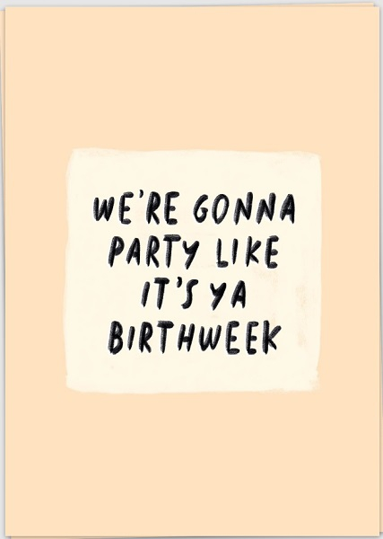 Kaart blanche - carte postale - Birthday week