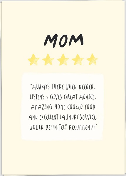 Kaart blanche - carte postale - Five stars mom
