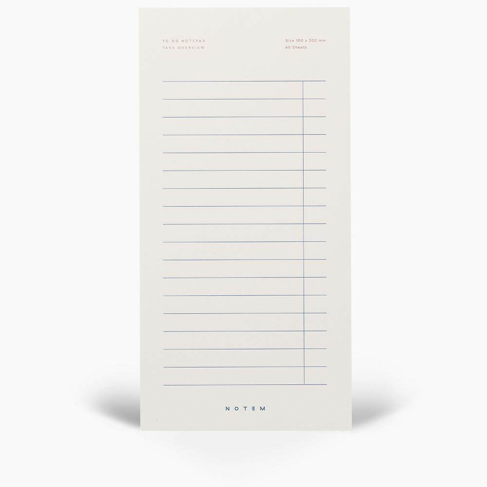 Milo To-do notepad - white and blue
