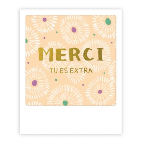 Mini carte postale - merci tu es extra - MP0775FR