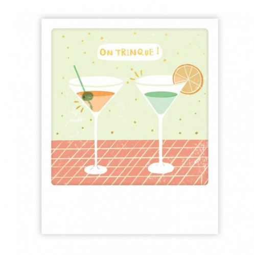 Mini carte postale - on trinque - MP0725FR