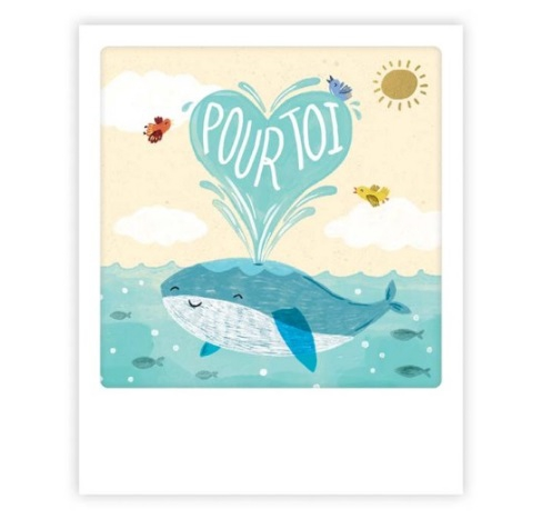 Mini carte postale - pour toi baleine - MP0826FR