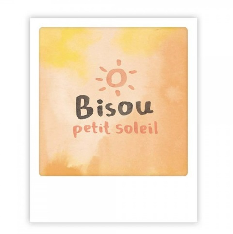 Mini carte postale - bisou petit soleil - MP0286FR