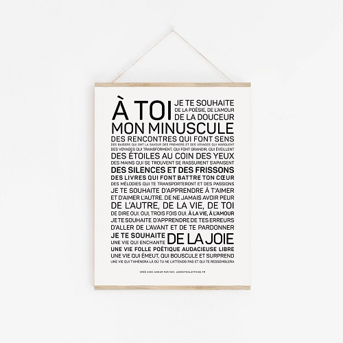 Affiche A2 - A toi mon minuscule
