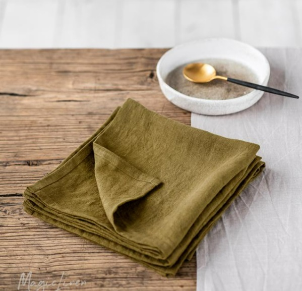 Serviettes de table - Olive Green