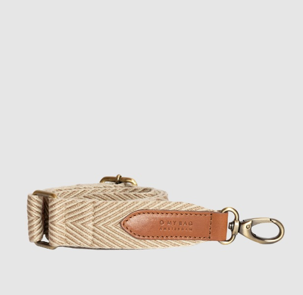 Sangle de sac à chevrons sable - Cognac