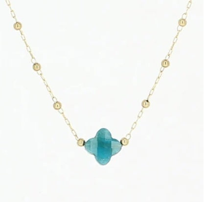 Collier Velasquez - apatite bleue