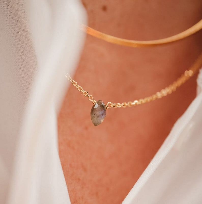 Collier Elena - Labradorite - 11057 - Amulette
