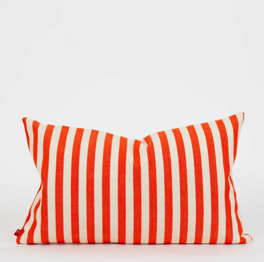 Housse de coussin Diana - 30x50cm - orange/off white