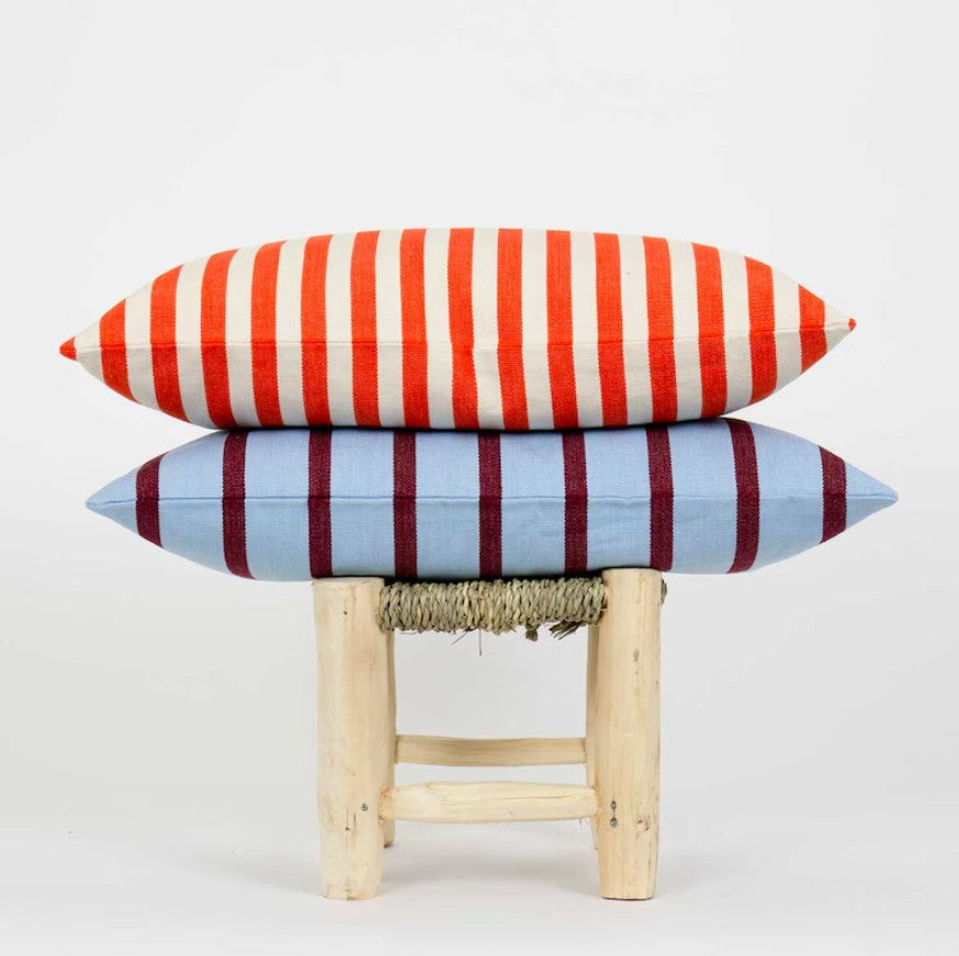 Housse de coussin Diana - 30x50cm - orange/off white