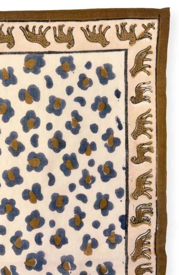 Big Foulard Dupatta - Léopard - Macadamia