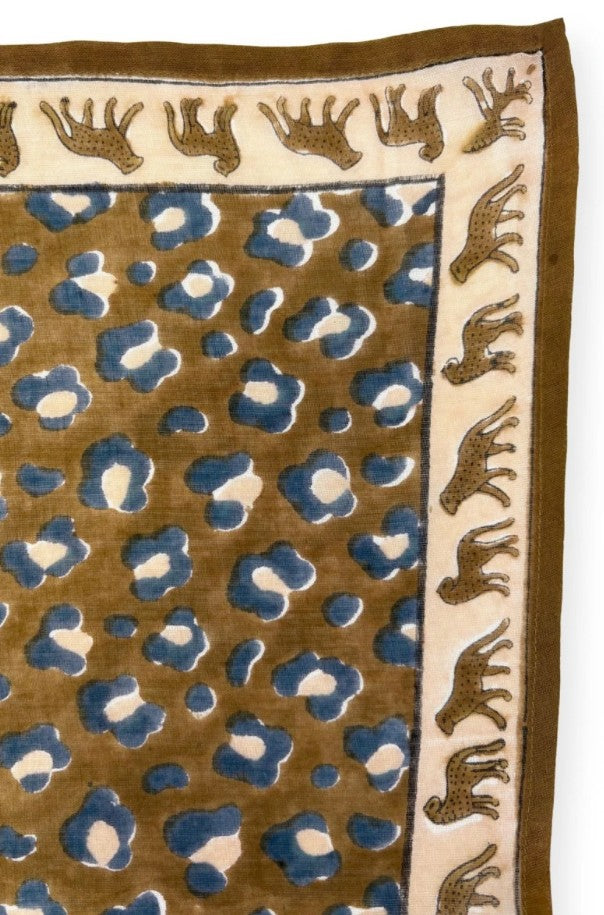 Big Foulard Dupatta - Léopard - Tapenade