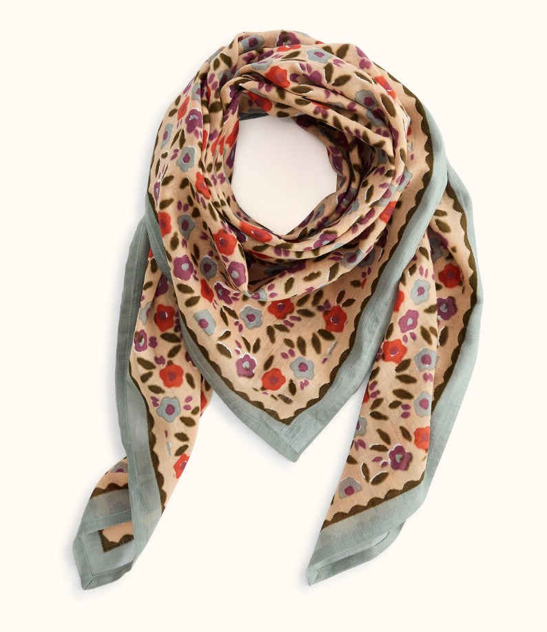Big Foulard Dupatta - Lison - Macadamia