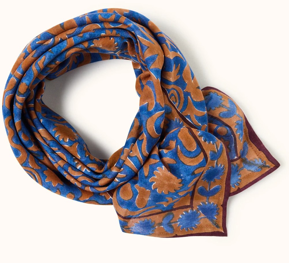 Big Foulard Dupatta - Wesun - True blue