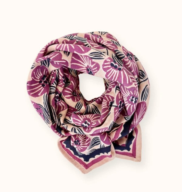 BIG Foulard Latika - Amaryllis - Macadamia Cherry