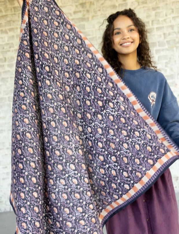 Big Foulard Latika - Cactus - Navy