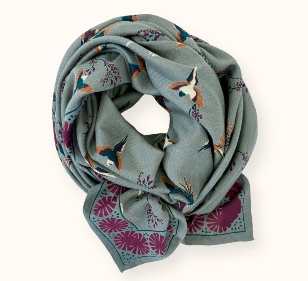 Foulard Latika - Cerisier - Grey