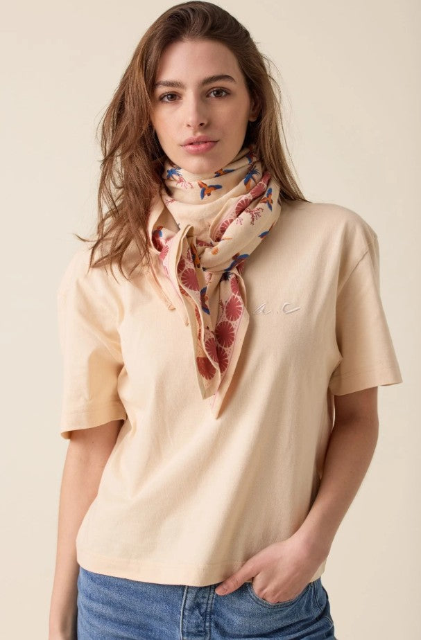 Foulard Latika - Cerisier - Macadamia Dahlia