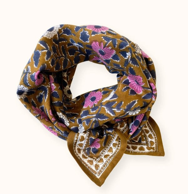 BIG Foulard Latika - Coeur - Tapenade