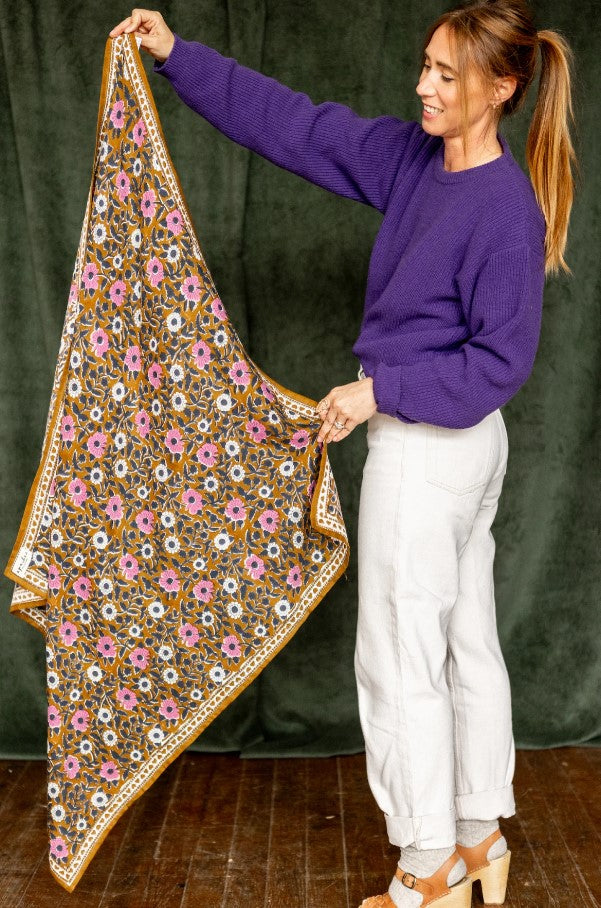 BIG Foulard Latika - Coeur - Tapenade