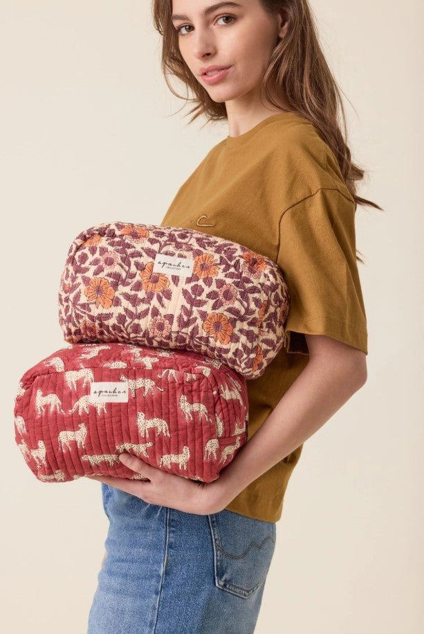 Trousse Gayane - Coeur - Flamingo