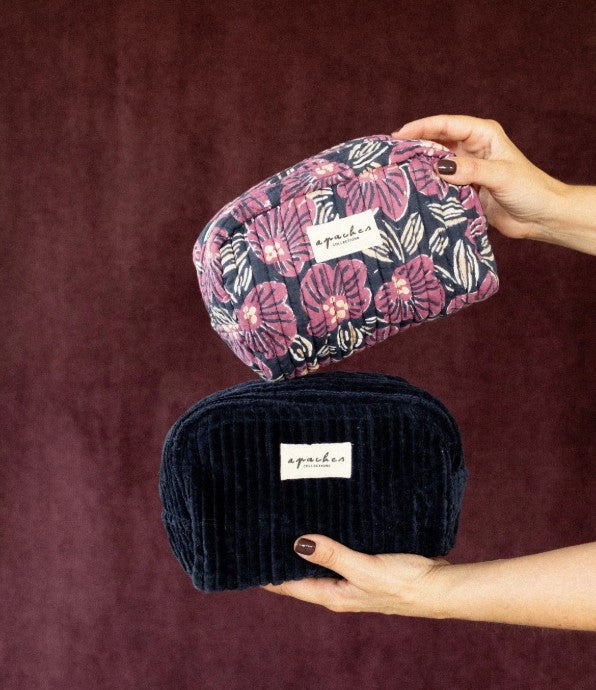 Petite trousse Gaya - Amaryllis - Navy Cherry