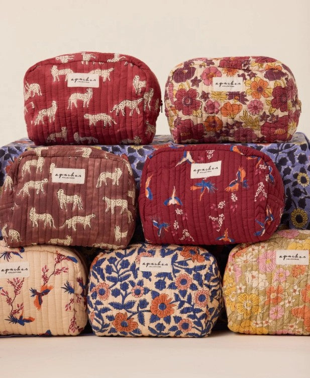 Petite trousse Gaya - Cerisier - Dahlia