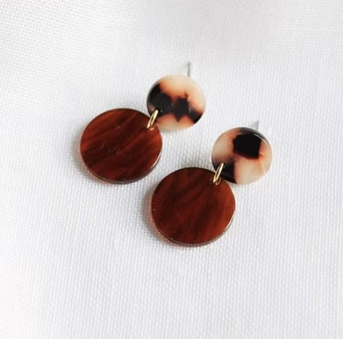 Boucles d'oreilles Amélia - Leo/brun