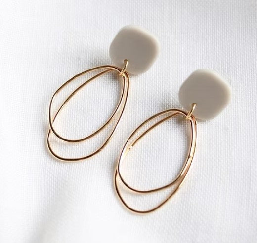 Boucles d'oreilles Liz - Gris