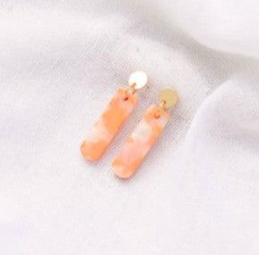 Boucles d'oreilles Mila - Corail - F006