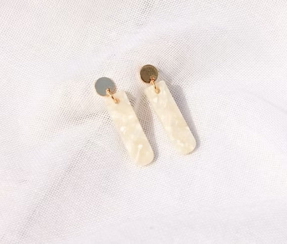 Boucles d'oreilles Mila - Blanc - G053