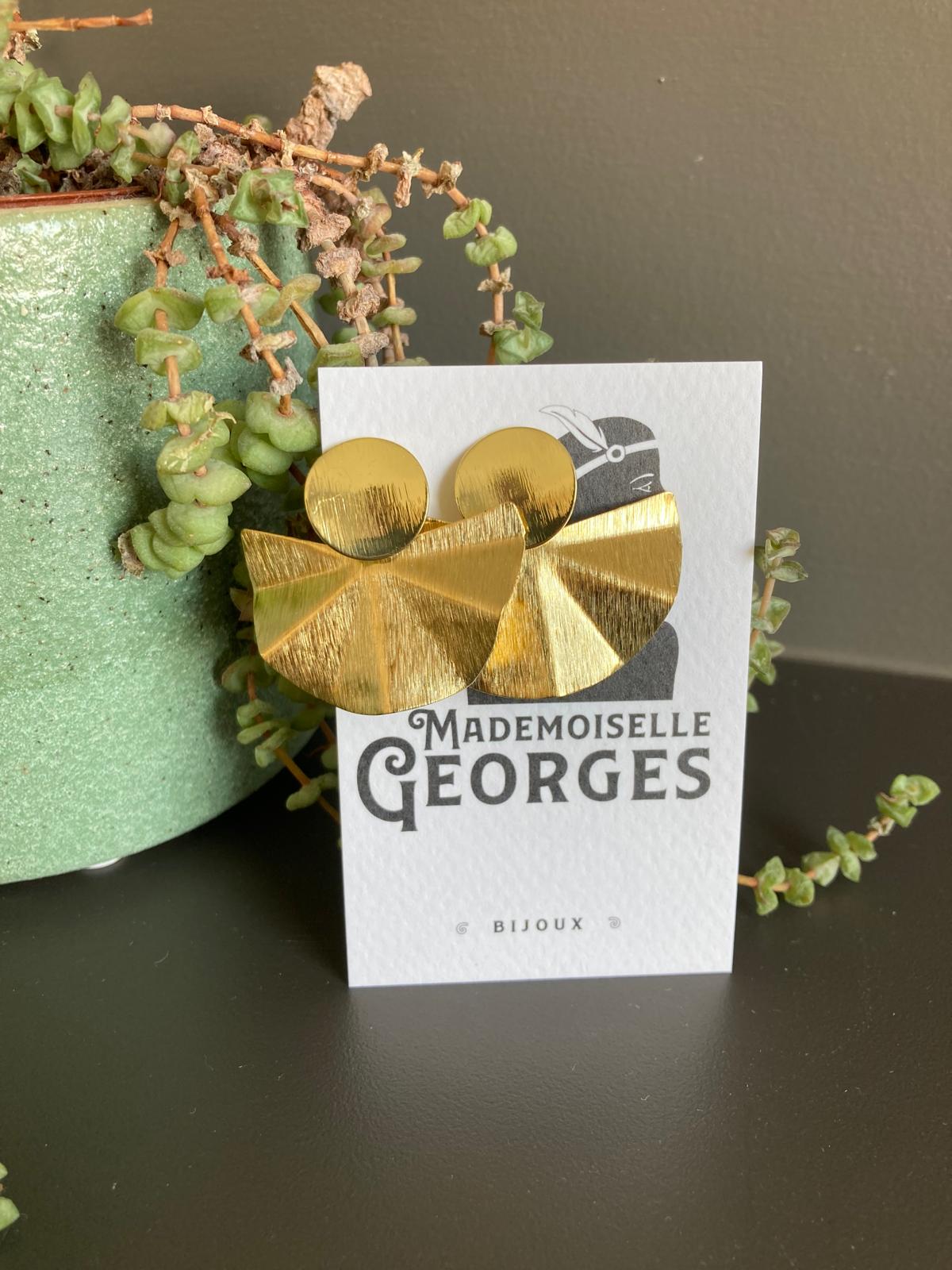 Boucles d'oreilles laiton doré - Carmen