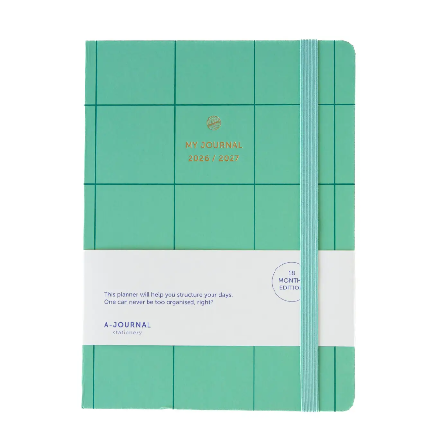 My journal - Agenda 2027 - Carreaux - Vert menthe