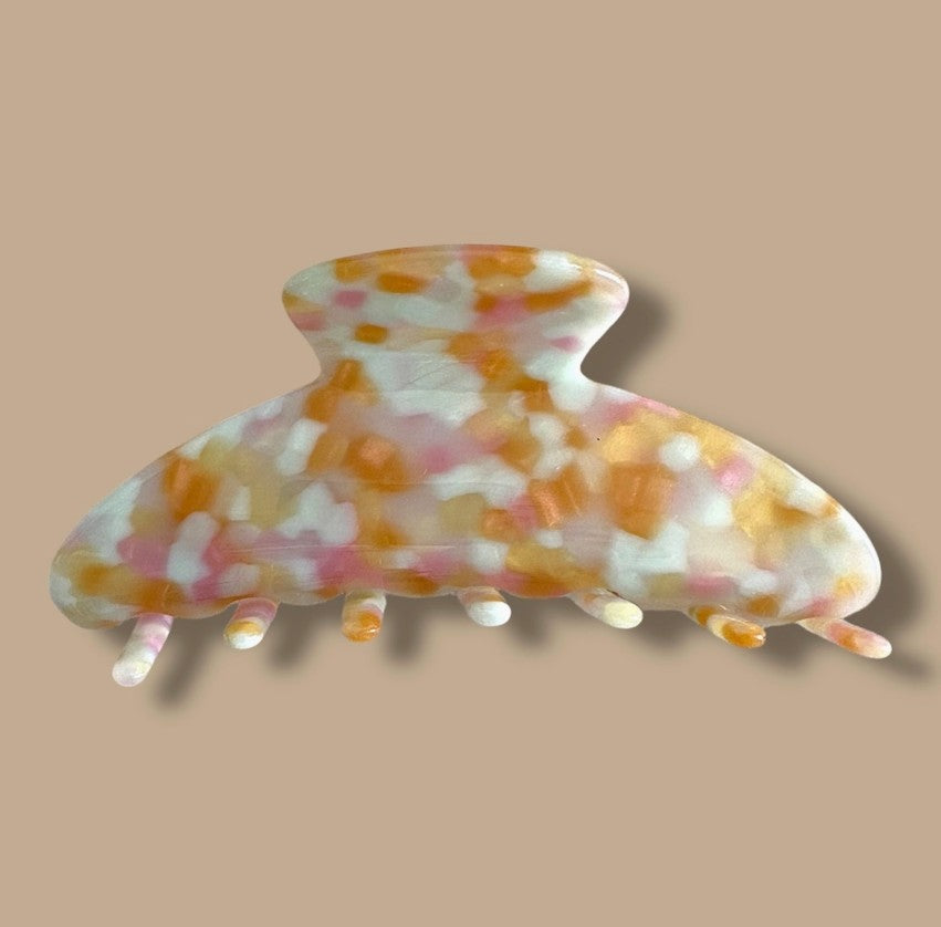 Pince à cheveux - Babies GM - moucheté peach